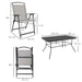 Outsunny 6 Seater Patio Dining Set With Umbrella Hole