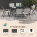 Outsunny 6 Seater Patio Dining Set With Umbrella Hole