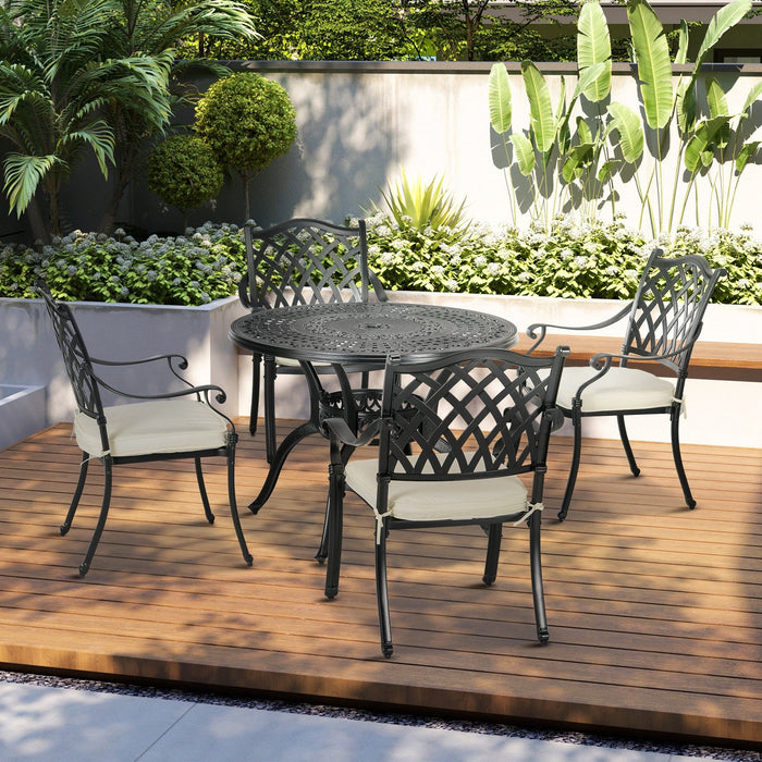 Aluminium 4 Seater Outdoor Dining Set