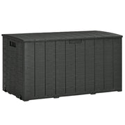 Image of a Large Waterproof Plastic Garden Storage Box, 336L, Black