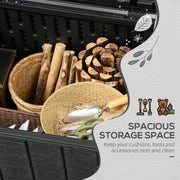 Image of a Large Waterproof Plastic Garden Storage Box, 336L, Black