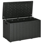 Image of a Large Waterproof Plastic Garden Storage Box, 336L, Black