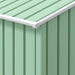 Image of an Outsunny Light Green Metal Garden Storage Shed, 7x4ft