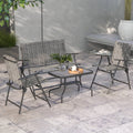 Outsunny Garden Conversation Set, Mixed Grey