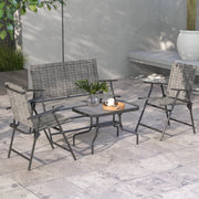 Outsunny Garden Conversation Set, Mixed Grey