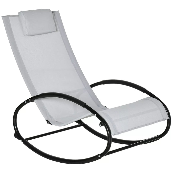 Outdoor Zero Gravity Rocking Chair Grey