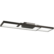Modern Dimmable LED Ceiling Light With Remote And Wall Control For Lounge Or Bedroom Black AOSOM