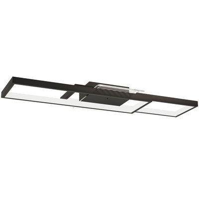 Modern Dimmable LED Ceiling Light With Remote And Wall Control For Lounge Or Bedroom Black AOSOM
