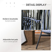 Grey Rattan Egg Chair with Cushioned Seat Ideal for Garden or Balcony Relaxation