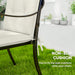 Set of Four White Padded Garden Seat Cushions for Outdoor Chairs by Outsunny