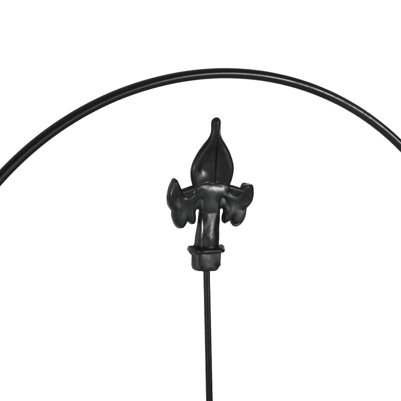 16 Piece Garden Picket Fence Panels Rustproof Metal Edging for Flower Beds, Black