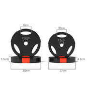 Weight Plates Set with 7.5kg and 5kg Cast Iron Discs for Home Gym Training Black AOSOM