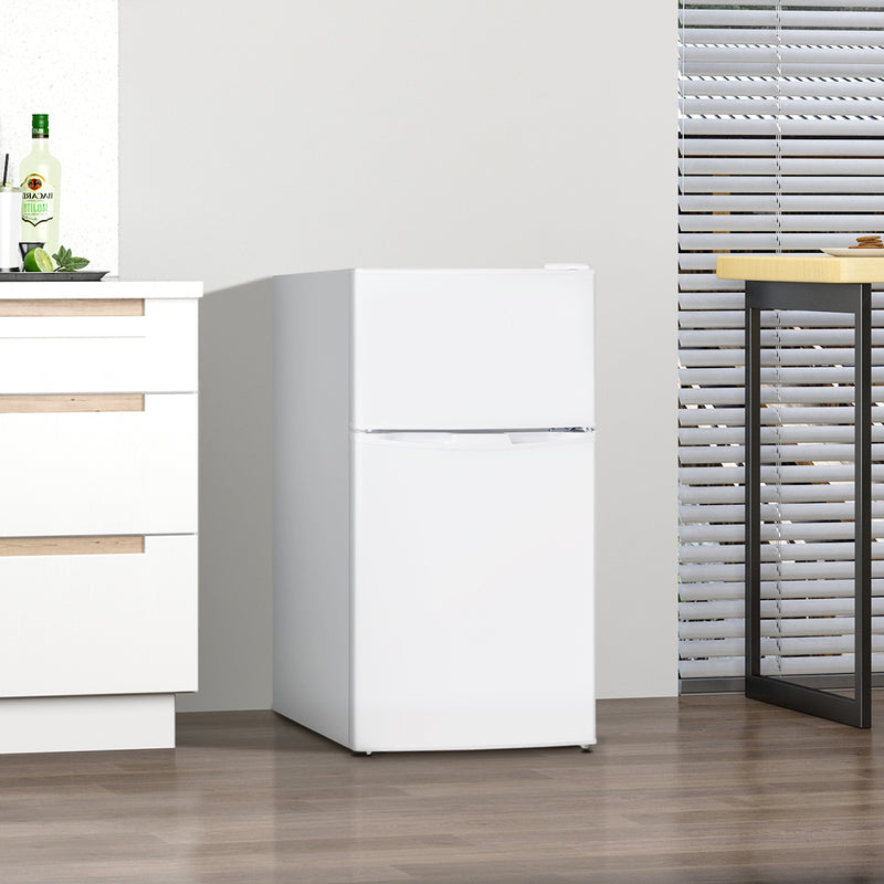 88L Under Counter Fridge Freezer with Adjustable Settings and 3 Star Freezer Rating, White