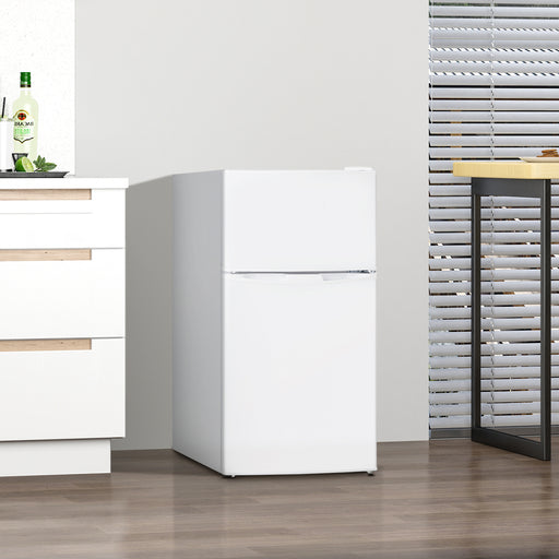 88L Under Counter Fridge Freezer with Adjustable Settings and 3 Star Freezer Rating, White