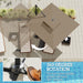 Khaki Cantilever Garden Parasol with Solar LED Lights and UPF50+ Sun Shade by Outsunny