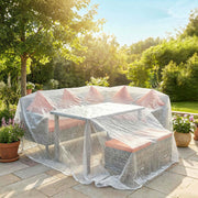 Waterproof Tarpaulin for Outdoor Furniture and Car Protection 6 x 4 m White AOSOM