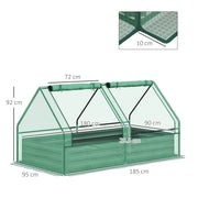 Metal Raised Garden Bed with Cover for Herbs and Vegetables Ideal for Outdoors Green Grey