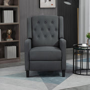 Wingback Recliner Armchair with Leg Rest for Home Theatre Comfort Deep Grey