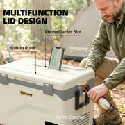 Camping Fridge 42.5L with Wheels and Digital Control for Fresh Food and Cold Drinks Black AOSOM