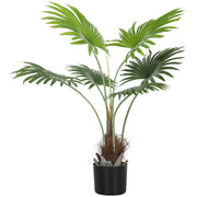 94cm Artificial Palm Tree with Lifelike Leaves in Pot Ideal for Home or Office Decor Green