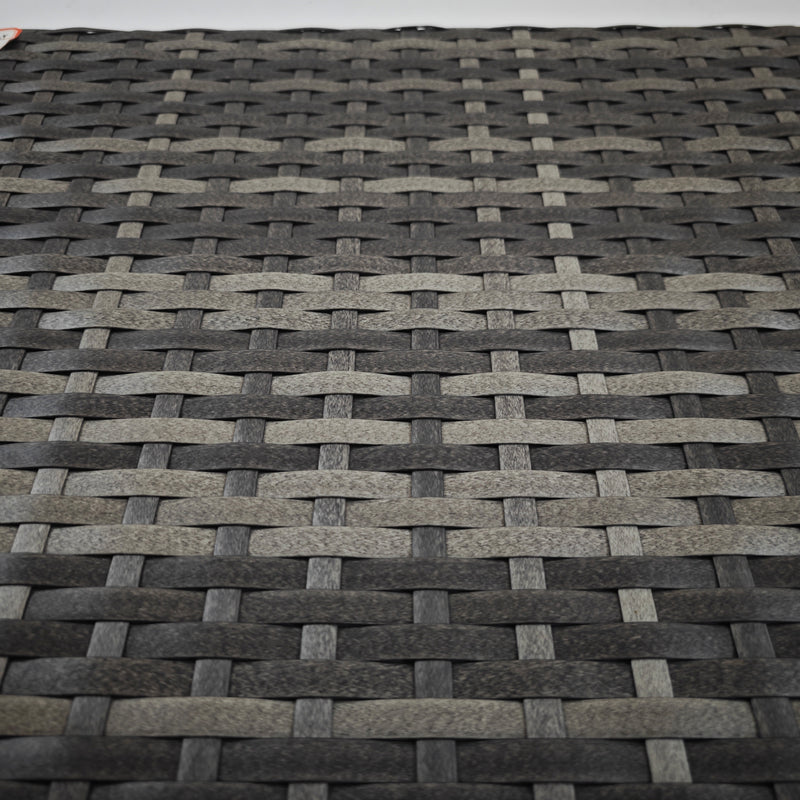 Foldable Rattan Garden Side Table with Steel Frame Space Saving Patio Coffee Table