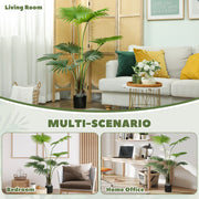 145cm Artificial Palm Tree with Lifelike PEVA Leaves Ideal for Home or Office Decor Green