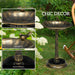 Antique Bronze Bird Bath with Decorative Birds and Planter Base 72cm Tall by Outsunny