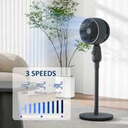 12 Inch Powerful Pedestal Fan with 3 Speeds and Oscillating Function for Home and Office by HOMCOM
