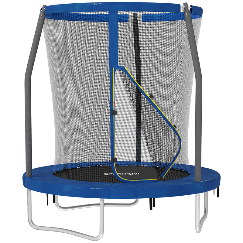 SPORTNOW 6ft Trampoline with Safety Enclosure Net, Steel Frame Outdoor Trampoline, with Edge, Safety Cover AOSOM