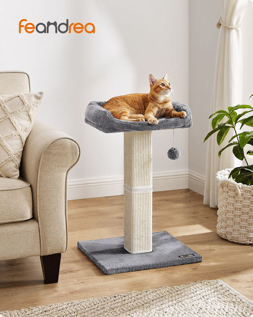 Tall Cat Scratching Post with Sisal Rope and Sturdy Base for Indoor Cats by Feandrea