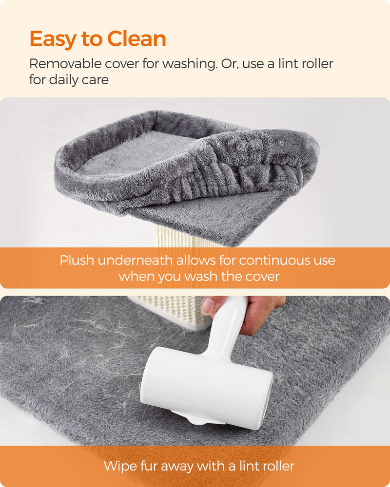 Tall Cat Scratching Post with Sisal Rope and Sturdy Base for Indoor Cats by Feandrea