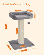 Tall Cat Scratching Post with Sisal Rope and Sturdy Base for Indoor Cats by Feandrea