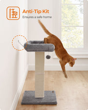 Tall Cat Scratching Post with Sisal Rope and Sturdy Base for Indoor Cats by Feandrea