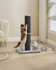 Tall Cat Scratching Post 85 cm for Medium and Large Cats in Ink Black by Feandrea