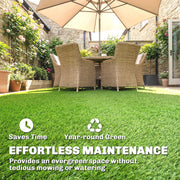 Artificial Grass Roll for Low Maintenance Garden or Patio All Weather Soft Green AOSOM