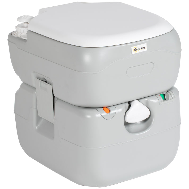 Portable Camping Toilet With Easy Flush and Odour Control for Outdoor Trips Grey