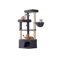 Feandrea large cat tree tower in dark grey, studio shot of the full tower