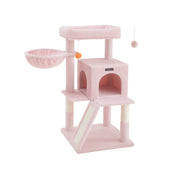 Jelly Pink Cat Tree with Extra Wide Perch for Large Cats Soft and Sturdy by Feandrea