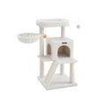 Cream White Cat Tree with Extra Wide Perch for Large Cats Stable and Cosy by Feandrea