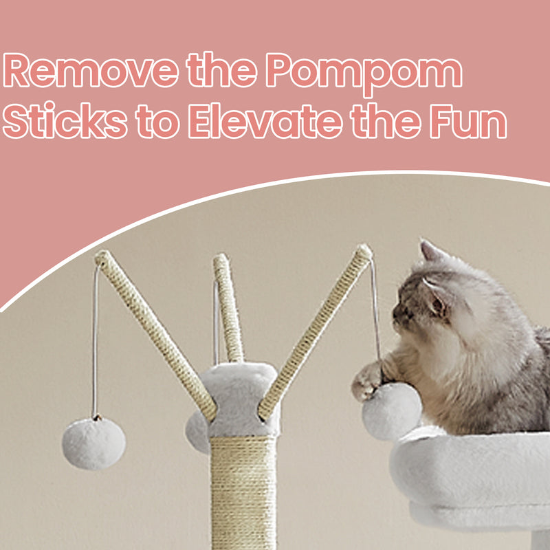 Modern Cat Tree Tower with Hidden Litter Box Enclosure and Scratching Posts by Feandrea