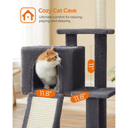 Cat Tree Tower with Scratching Posts and Platforms for Indoor Cats by Feandrea