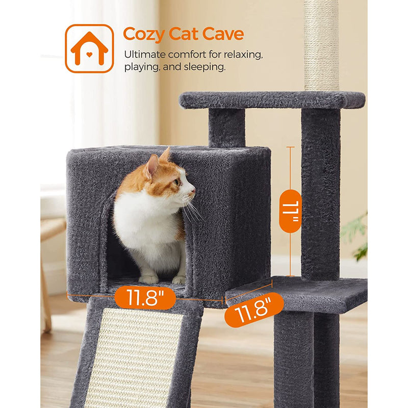 Cat Tree Tower with Scratching Posts and Platforms for Indoor Cats by Feandrea
