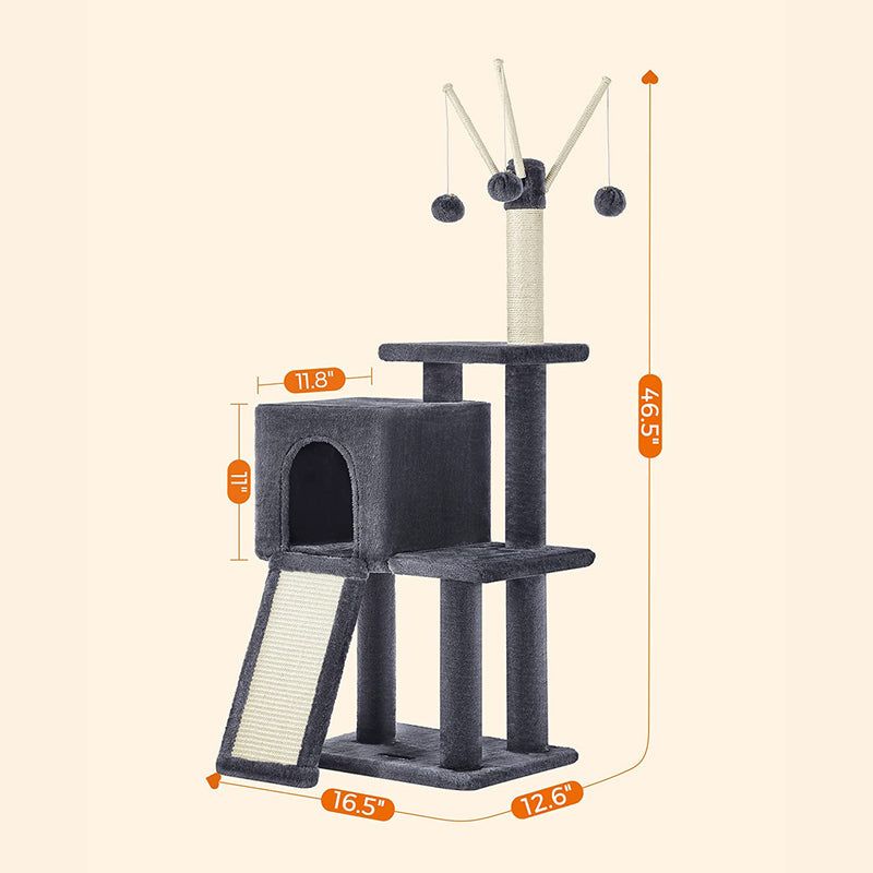 Cat Tree Tower with Scratching Posts and Platforms for Indoor Cats by Feandrea