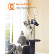 Cat Tree Tower with Scratching Posts and Platforms for Indoor Cats by Feandrea