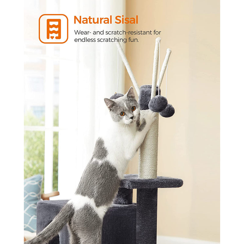 Cat Tree Tower with Scratching Posts and Platforms for Indoor Cats by Feandrea