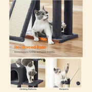 Cat Tree Tower with Scratching Posts and Platforms for Indoor Cats by Feandrea