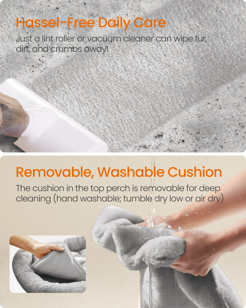 Extra Tall 201 cm XXL Cat Tree Tower with Scratching Posts for Big Cats by Feandrea, Light Grey 