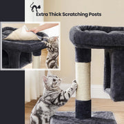 Large Cat Tree Tower with Spacious Perch and Stable Base for Indoor Cats by Feandrea