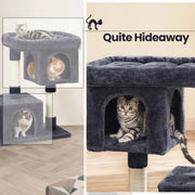 Large Cat Tree Tower with Spacious Perch and Stable Base for Indoor Cats by Feandrea