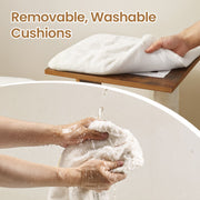 Modern Cat Tree Tower with Three Perches and Cosy Cat Cave for Indoor Cats by Feandrea